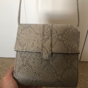 faux snakeskin purse